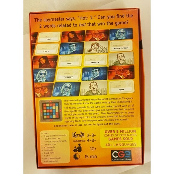 Vlaada Chvatil Codenames Top Secret Word Card Board Game Czech Games Edition - Picture 5 of 9
